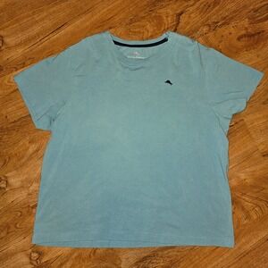 Tommy Bahama Mens XL T-Shirt Seafoam Cotton Spandex Marlin Logo style# TB61925T